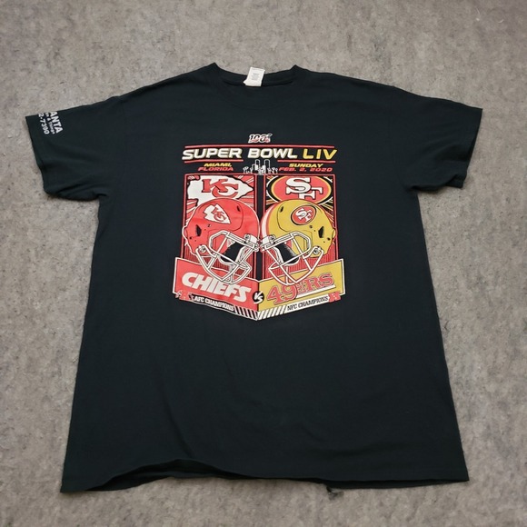 NFL Other - Kansas City Chiefs VS San Francisco 49ers Shirt Mens L Black Football Super Bowl